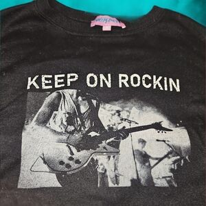 Justice Black 'Keep On Rockin' Sweatshirt